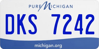 MI license plate DKS7242