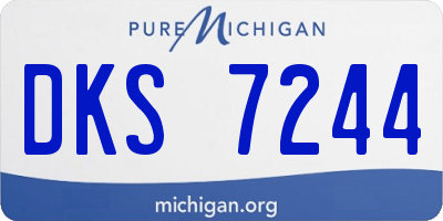 MI license plate DKS7244