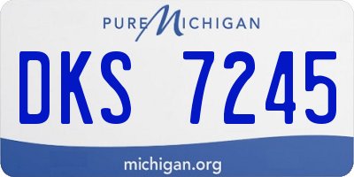 MI license plate DKS7245