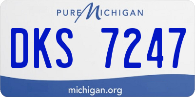 MI license plate DKS7247