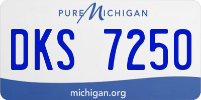 MI license plate DKS7250