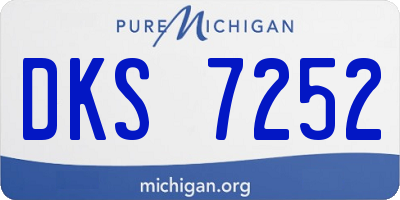 MI license plate DKS7252