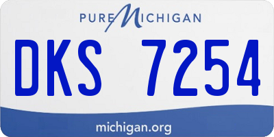 MI license plate DKS7254
