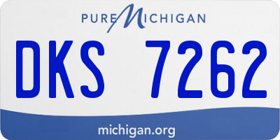 MI license plate DKS7262