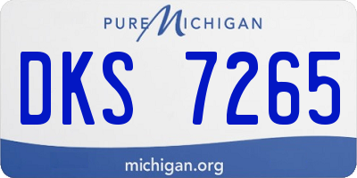MI license plate DKS7265