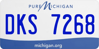 MI license plate DKS7268