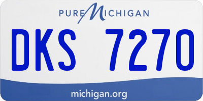 MI license plate DKS7270