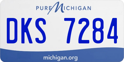 MI license plate DKS7284