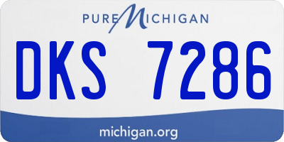 MI license plate DKS7286