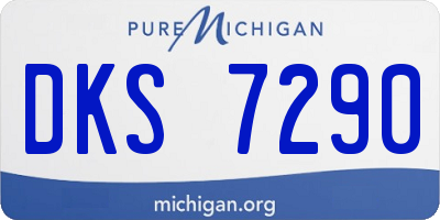 MI license plate DKS7290
