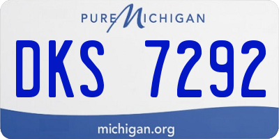 MI license plate DKS7292
