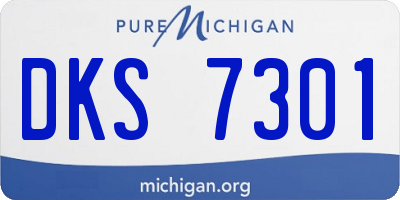 MI license plate DKS7301