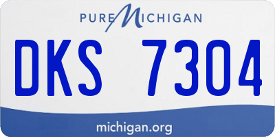 MI license plate DKS7304
