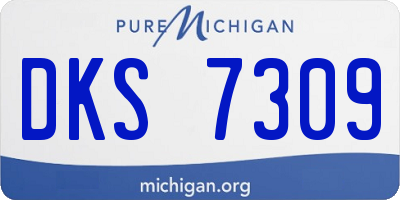 MI license plate DKS7309