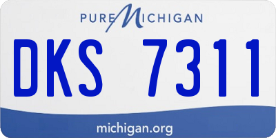 MI license plate DKS7311