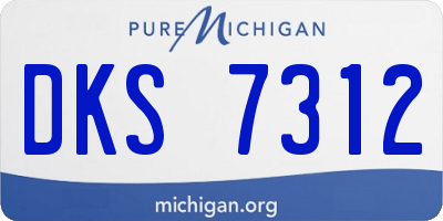 MI license plate DKS7312