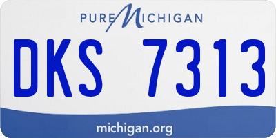 MI license plate DKS7313