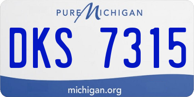 MI license plate DKS7315