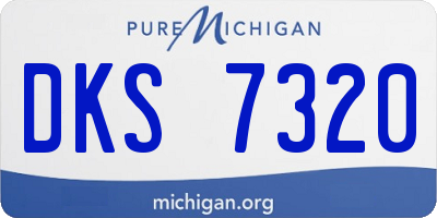 MI license plate DKS7320