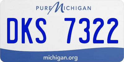 MI license plate DKS7322