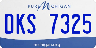 MI license plate DKS7325