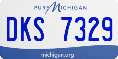 MI license plate DKS7329