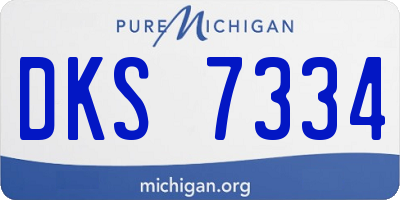 MI license plate DKS7334