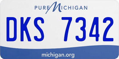 MI license plate DKS7342