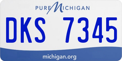 MI license plate DKS7345