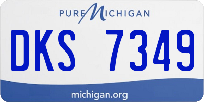 MI license plate DKS7349