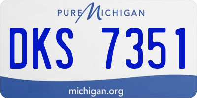 MI license plate DKS7351
