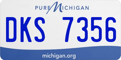MI license plate DKS7356
