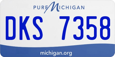 MI license plate DKS7358