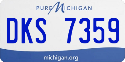 MI license plate DKS7359