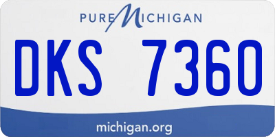 MI license plate DKS7360