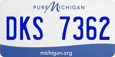 MI license plate DKS7362