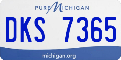 MI license plate DKS7365