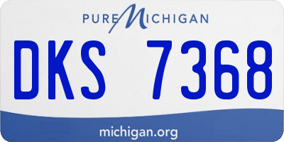 MI license plate DKS7368