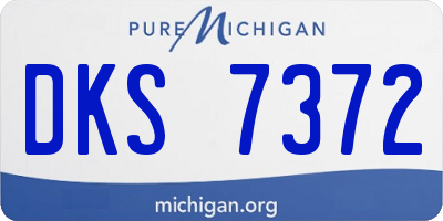 MI license plate DKS7372