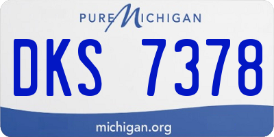 MI license plate DKS7378