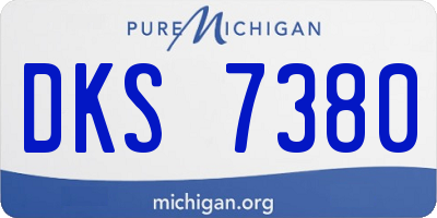 MI license plate DKS7380