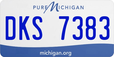 MI license plate DKS7383