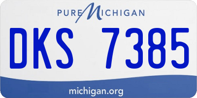MI license plate DKS7385