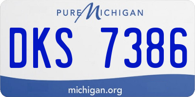 MI license plate DKS7386