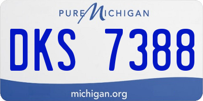 MI license plate DKS7388