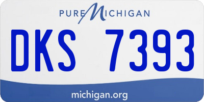 MI license plate DKS7393