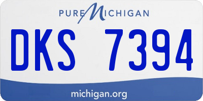 MI license plate DKS7394