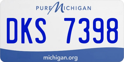 MI license plate DKS7398
