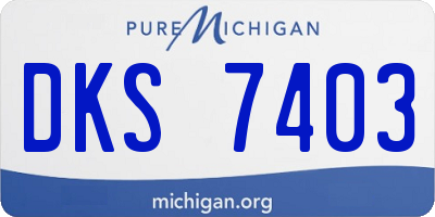 MI license plate DKS7403