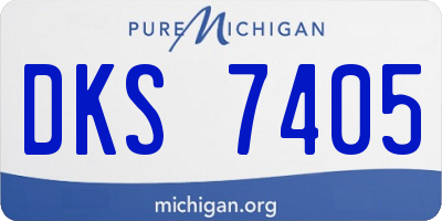 MI license plate DKS7405